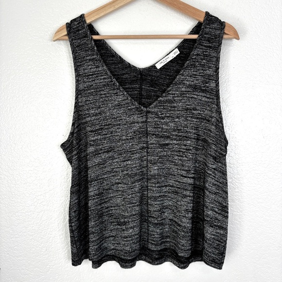 RAG & BONE Hudson Heathered V-Neck Tank Top - Large - Picture 2 of 6